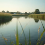 A narrow river surrounded by reeds