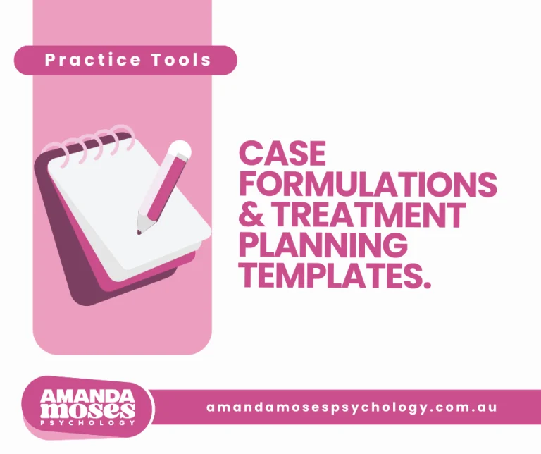 Case Formulations & Treatment Planning Templates