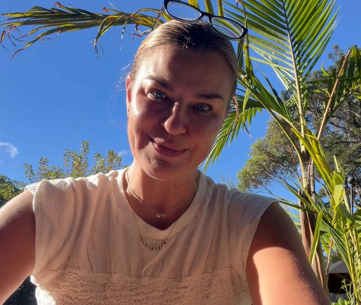 Simone Novak speaking to the camera