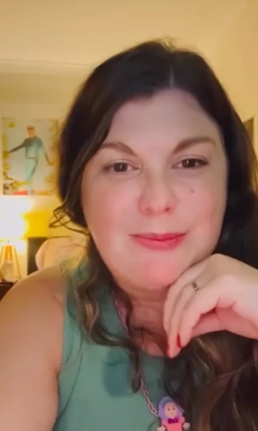 Stephanie speaking to the camera